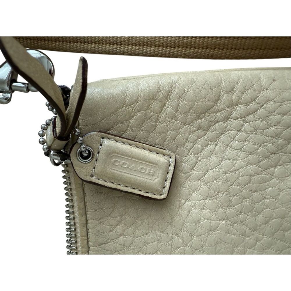 Coach Womens Ivory Pebbled Leather 9760 Sling Crossbody Bag OS - Picture 3 of 13